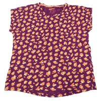 Purpurovo-oranžové vzorované tričko Pepperts