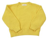 Žlutý vzorovaný oversize svetr H&M