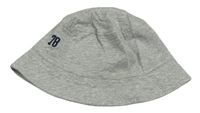 Šedý melírovaný klobouk s číslem H&M