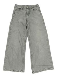 Šedé šisované wide leg rifle ZARA