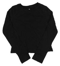 Černé crop triko H&M