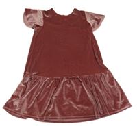 Starorůžové třpytivé sametové šaty Nutmeg