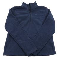 Tmavomodrá fleecová funkční mikina s logem Quechua