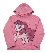 Růžová mikina s pony a kapucí C&A