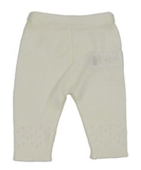 Smetanové pletené tepláky s perforovaným vzorem Rock-Bye-Baby