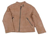 Pudrová koženková jarní bunda Kiki&Koko