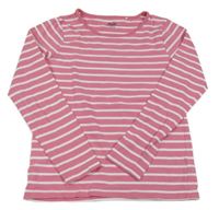 Růžovo-bílé pruhované triko YIGGA