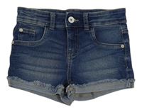 Modré teplákové riflové kraťasy EUROPE KIDS