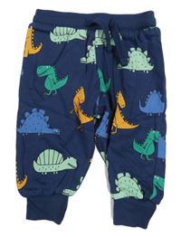 Tmavomodré tepláky s dinosaury M&S