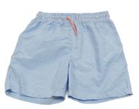 Modro-bílé pruhované plážové kraťasy St. Bernard