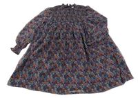 Černé kytičkované žoržetové šaty M&S