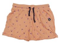 Broskvové kraťasy s ptáčky loap