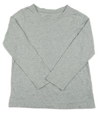 Šedé melírované triko Tchibo