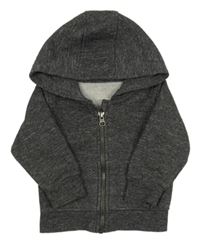 Antracitová propínací mikina s kapucí PRIMARK