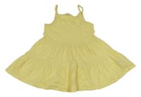 Žluté melírované letní šaty H&M