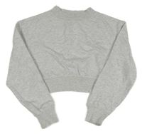Světlešedá melírovaná crop mikina PRIMARK