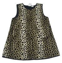 Béžovo-krémové šaty s leopardím vzorem  GAP 