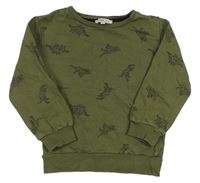 Khaki mikina s dinosaury Urban