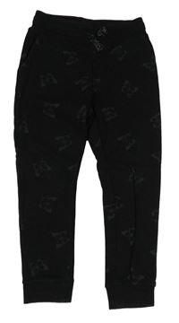 Černé tepláky s motýly H&M