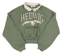 Khaki crop mikina s Hedvikou - Harry Potter H&M