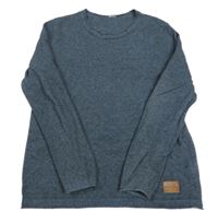 Tmavomodrý melírovaný svetr Yigga