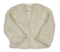 Smetanová kožešinová podšitá bunda H&M