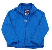 Modrá melírovaná pletená propínací mikina TCM