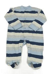 Modro-šedý pruhovaný overal Liegelind