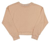 Růžová vzorovaná lehká crop mikina M&S