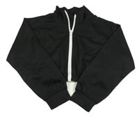 Černá propínací crop mikina Shein