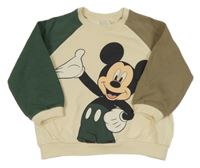 Krémovo-hnědo-khaki mikina s Mickeym H&M