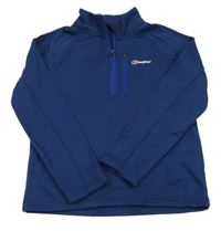 Tmavomodrá melírovaná žebrovaná sportovní funkční mikina Berghaus