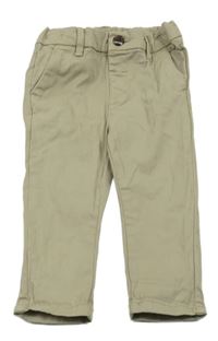 Béžové plátěné chino kalhoty Next