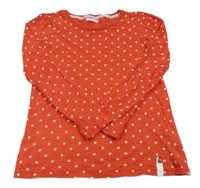 Červené puntíkaté triko Next