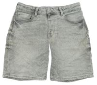 Šedé teplákové riflové regular fit kraťasy H&M