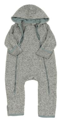 Šedá melírovaná pletená kombinéza s kapucí H&M