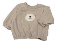 Hnědá mikina s medvědem H&M