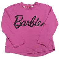 Růžové triko s nápisem - Barbie 