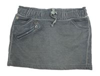 Šedá třpytivá tepláková sukně 