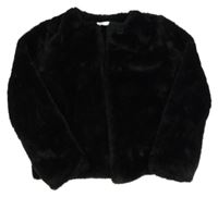 Černý kožešinový podšitý kabátek H&M