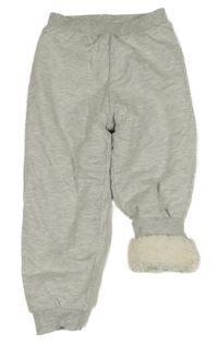 Šedé melírované zateplené tepláky lupilu