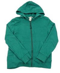 Zelená propínací mikina s kapucí H&M