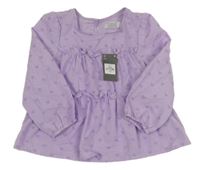 Nové - lila tunika se srdíčky a volánky Primark