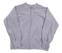 Lila sametová propínací mikina 