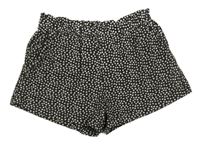 Hnědo-bílé puntíkaté kraťasy H&M