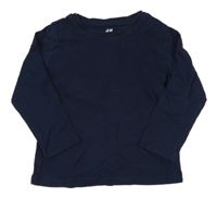 Tmavomodré triko H&M