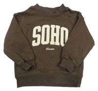 Hnědá mikina s 3D nápisem H&M