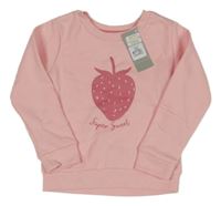 Nové - růžová mikina s jahodou Primark
