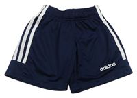 Tmavomodré sportovní kraťasy s pruhy Adidas