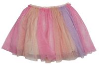 Růžovo-lila tylový třpytivá sukně H&M